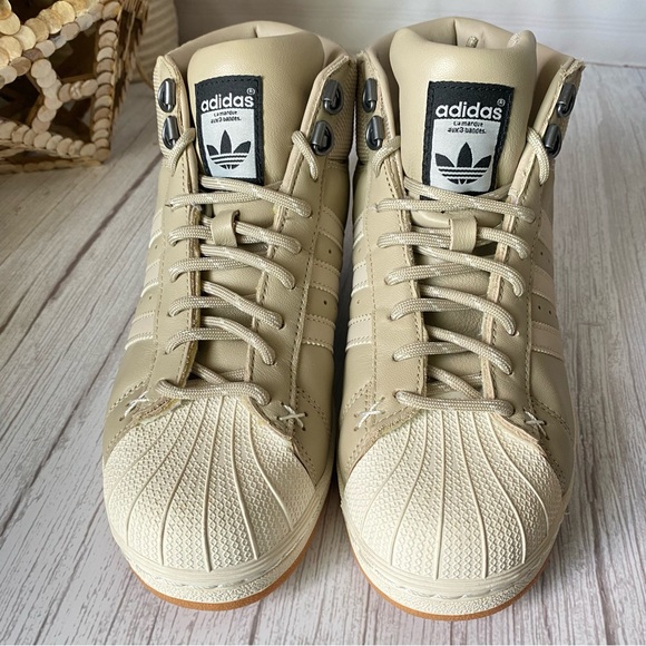 ADIDAS - PRO MODEL SHELL TOES BEIGE SNEAKERS - Picture 8 of 9